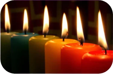 coloured candles