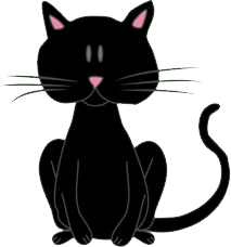 lucky black cat