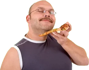 man smelling pumpkin pie