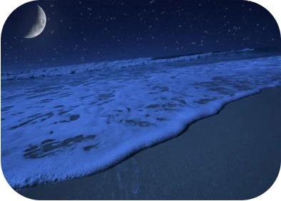 moon and sea