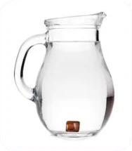 water and gemstone in pitcher