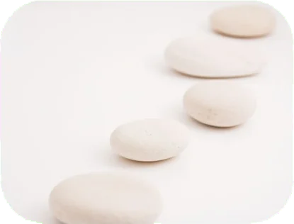 white pebbles